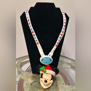 Disney Holiday Lanyard - Christmas Light-Up Santa Mickey